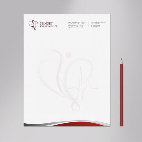 Create A Professional Letterhead For A Cardiology Practice Stationery Contest
