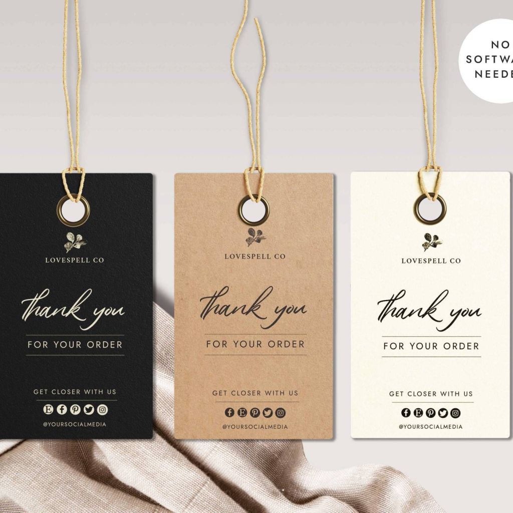 Nhãn mác, Tag treo quần áo Editable Hang Tag Label Template DIY Clothing Tag Label Etsy 1024x1024