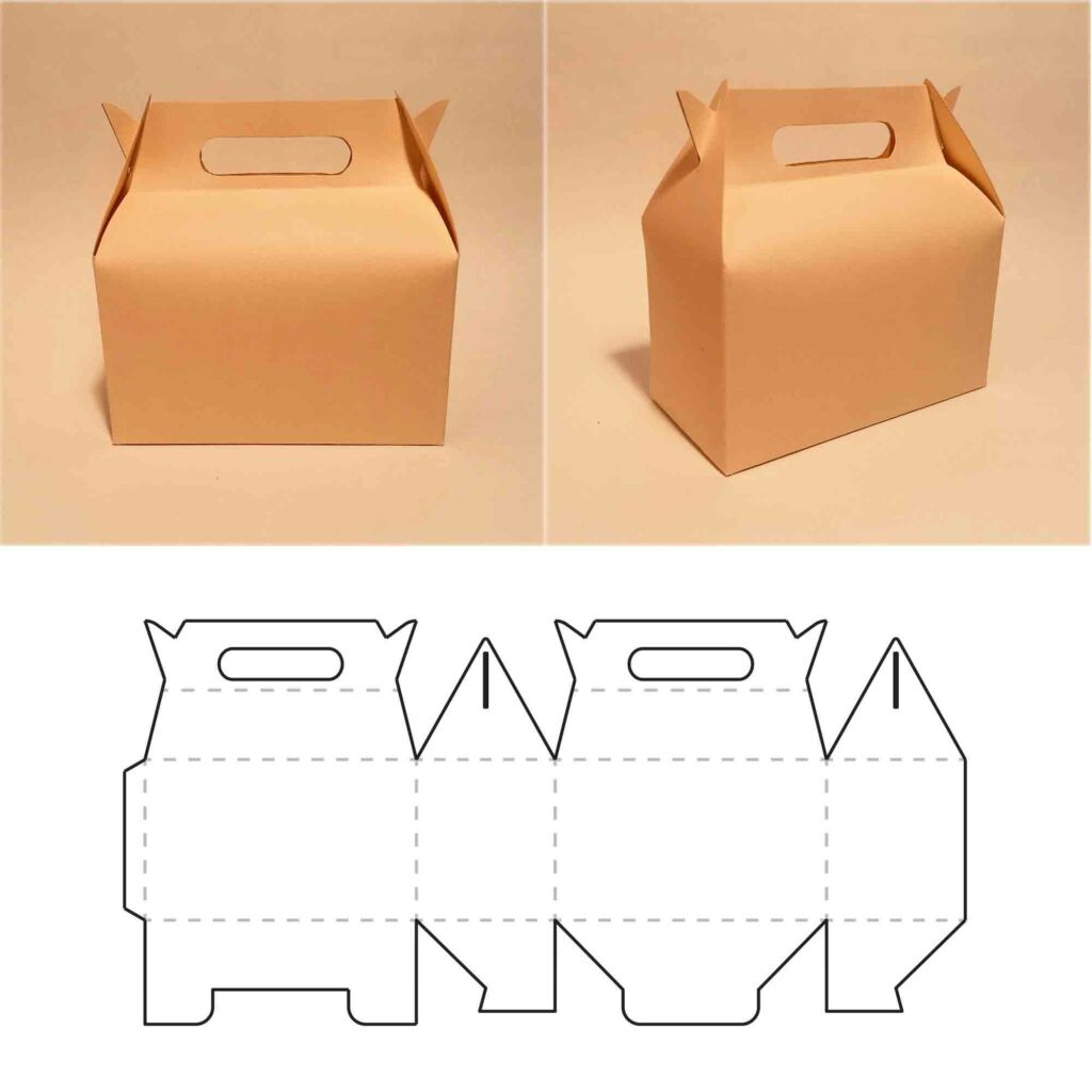 Tìm hiểu các công đoạn gia công sau in thường gặp (P.2) Gable Box Template Gable Gift Box Gift Box With Handle Favor Box With Handle SVG DXF PDF Cricut Silhouette 1024x1024
