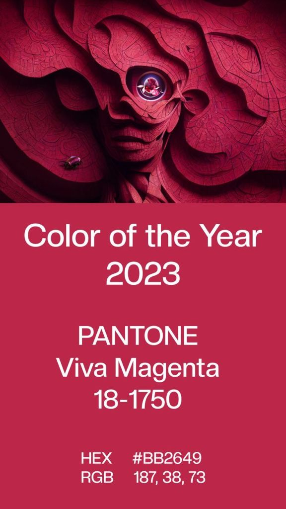 Màu Pantone là gì? Pantone Viva Magenta Color Of The Year 2023 Pantone Color Fashion Trends 1 576x1024