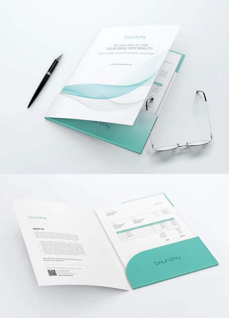 Presentation Folder Template 736x1024