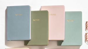 Solid Color Mini Notebook Blue 300x169