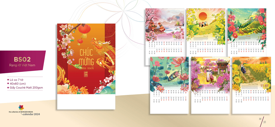 In Lịch Tết 2024 tại Thái Bình In Lich 7 To 2024 Bs 02