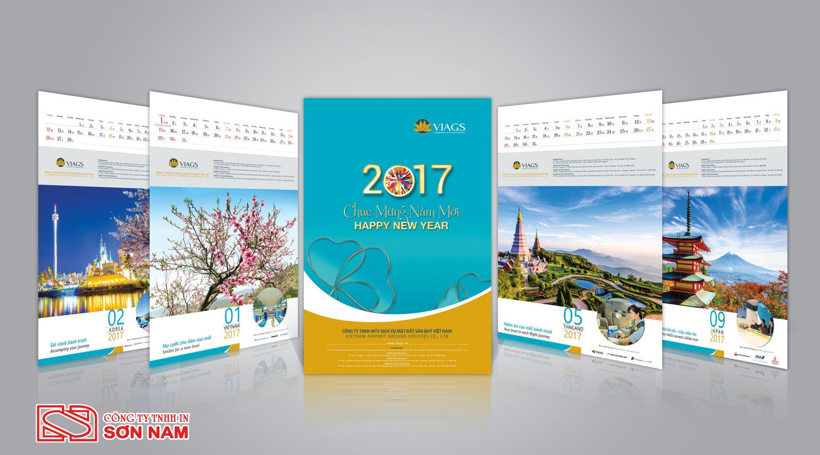 thiết kế lịch độc quyền thương hiệu tại In Sơn Nam